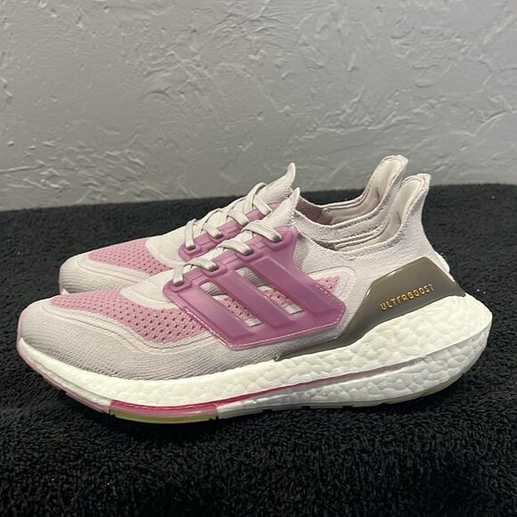 🔥 ADIDAS  UltraBoost 21 Ice Purple Women's Athletic Shoes Size 7 - EXCELLENT - Picture 4 of 15